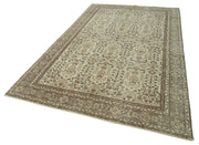 Handmade Wool Area Rug | Traditional Hand Knotted Rug – Beige Vintage Cotton