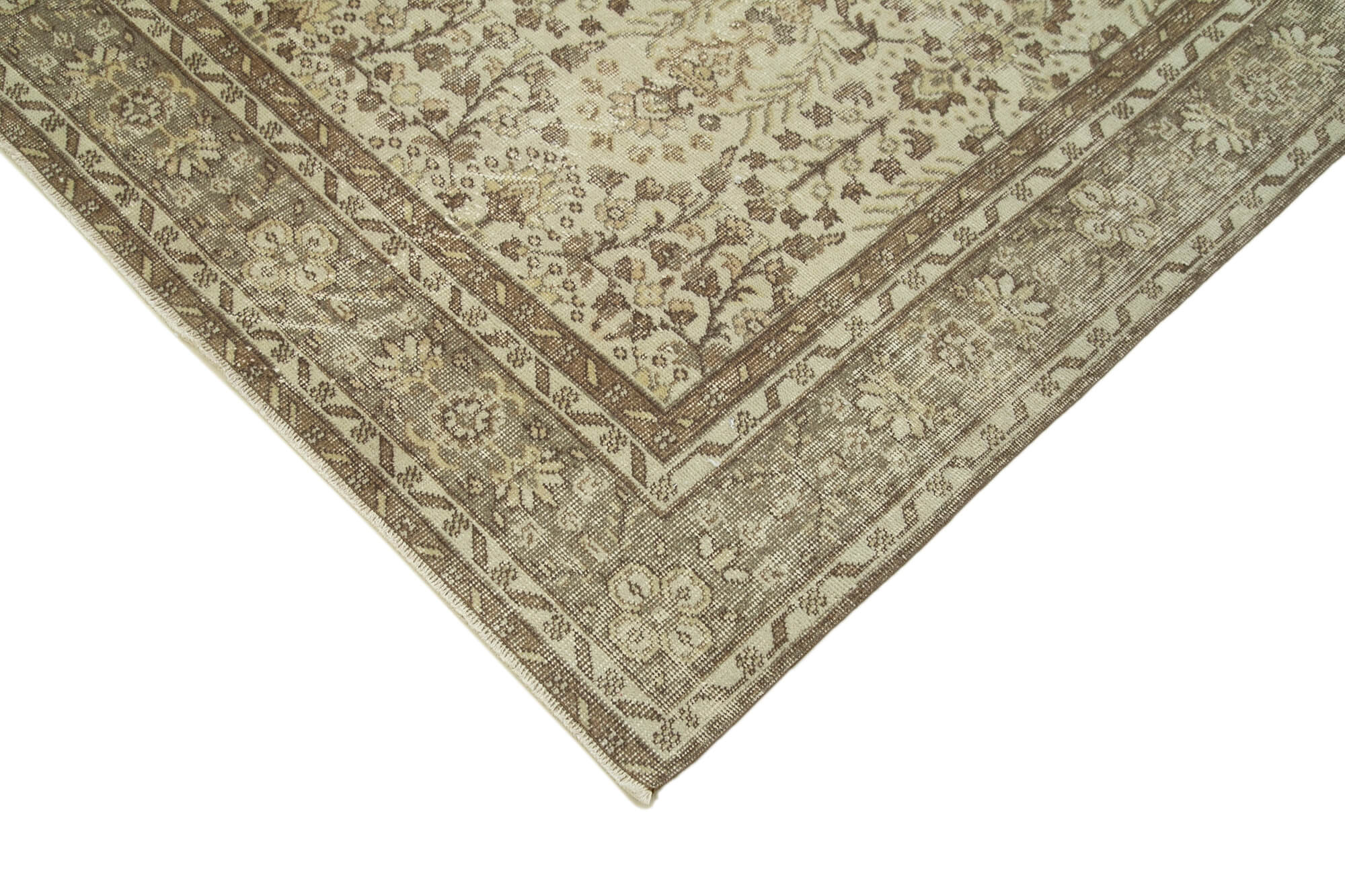 Handmade Wool Area Rug | Traditional Hand Knotted Rug – Beige Vintage Cotton