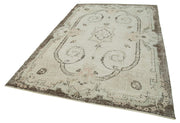 Handmade Wool Area Rug – Vintage Cotton Rug | Beige Neutral Color Carpet 6'5''x9'11''