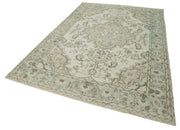 Handmade Area Rug – Vintage Cotton Wool Neutral Beige Turkish Carpet 6'7''x10'