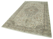 Vintage Handmade Area Rug – Hand Woven Rug, Cotton Wool Carpet 6'3'' x 11'0''