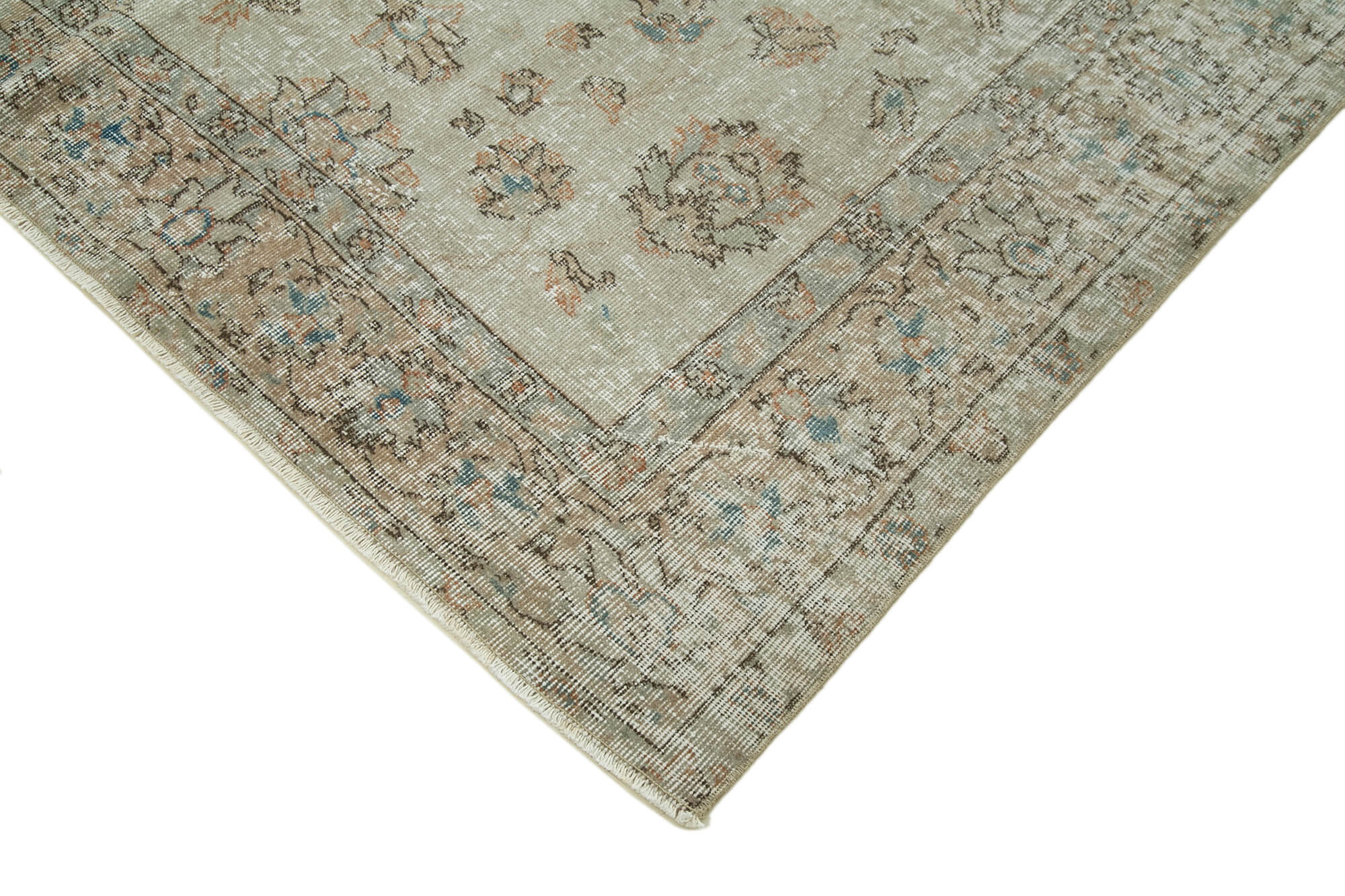 Handmade Wool Area Rug | Traditional Hand Knotted Turkish Wool Rug, Neutral Color