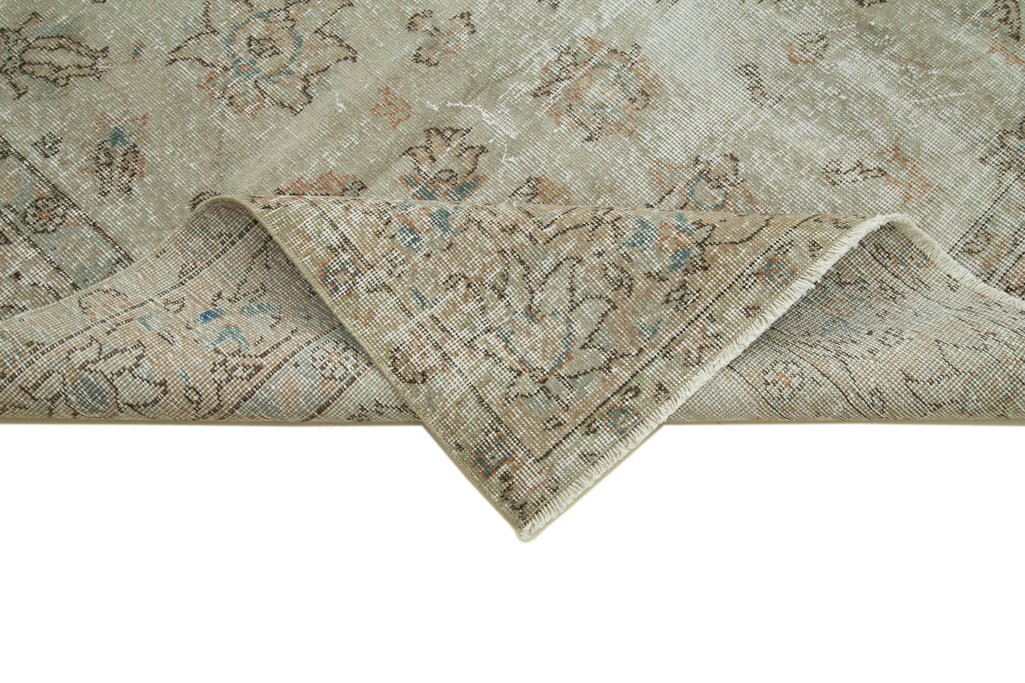 Handmade Wool Area Rug | Traditional Hand Knotted Turkish Wool Rug, Neutral Color