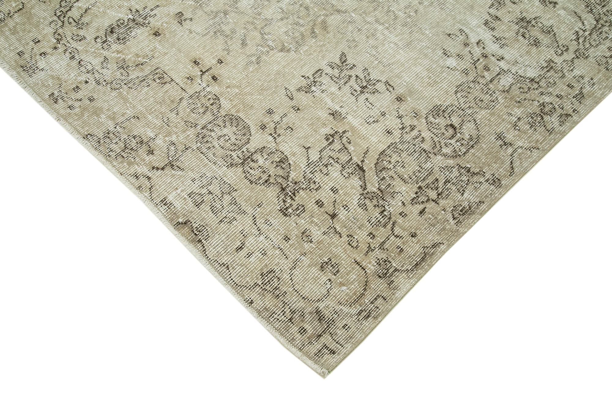Handmade Wool Area Rug | Durable Cotton Weave & Soft Wool Carpet in Beige