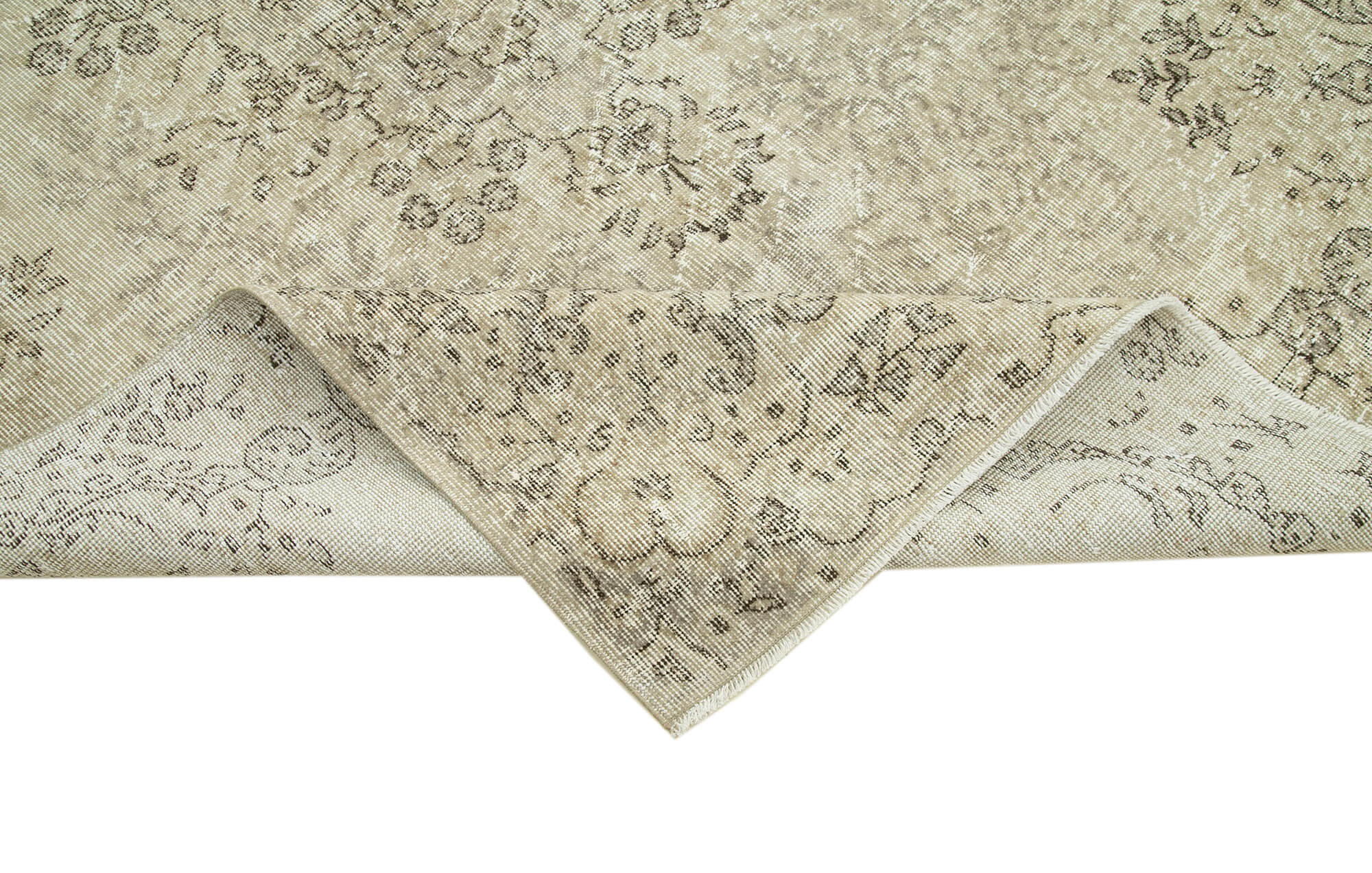 Handmade Wool Area Rug | Durable Cotton Weave & Soft Wool Carpet in Beige