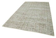 Handmade Wool Area Rug – Vintage Cotton Rug Beige 6'4''x10'0'' | Durable Natural Fiber