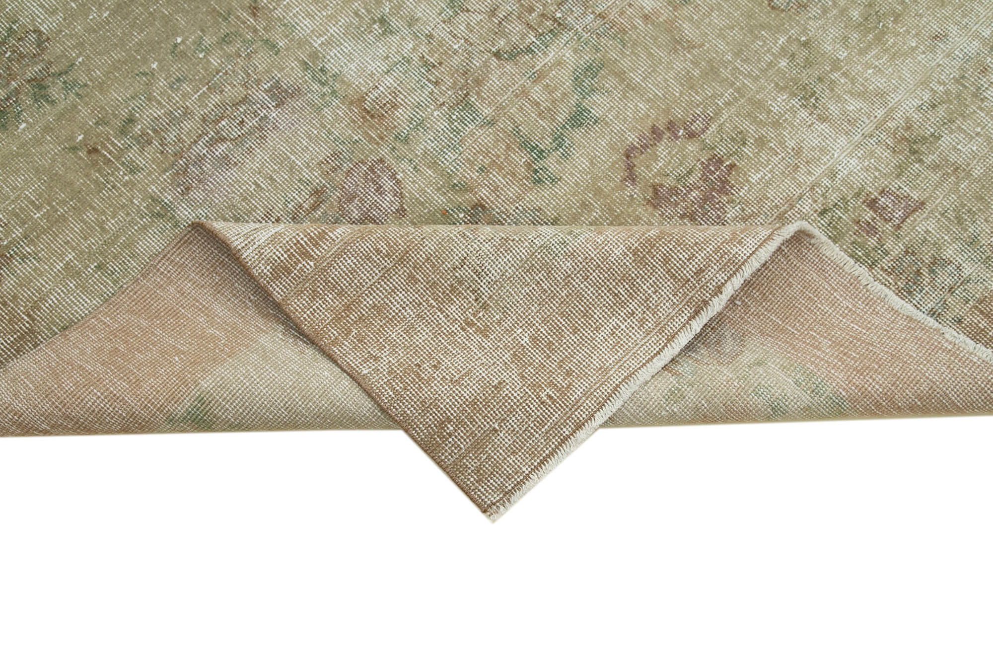 Handmade Wool Area Rug – Vintage Cotton Rug Beige 6'11''x10'0'' Durable Blend