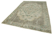 Handmade Wool Area Rug – Vintage Cotton Rug 6x10 Feet | Neutral Beige, Durable Woven Carpet