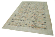 Handmade Wool Area Rug – Traditional Hand Knotted Carpet 6'3'' x 9'11'' Beige Neutral Color Rug