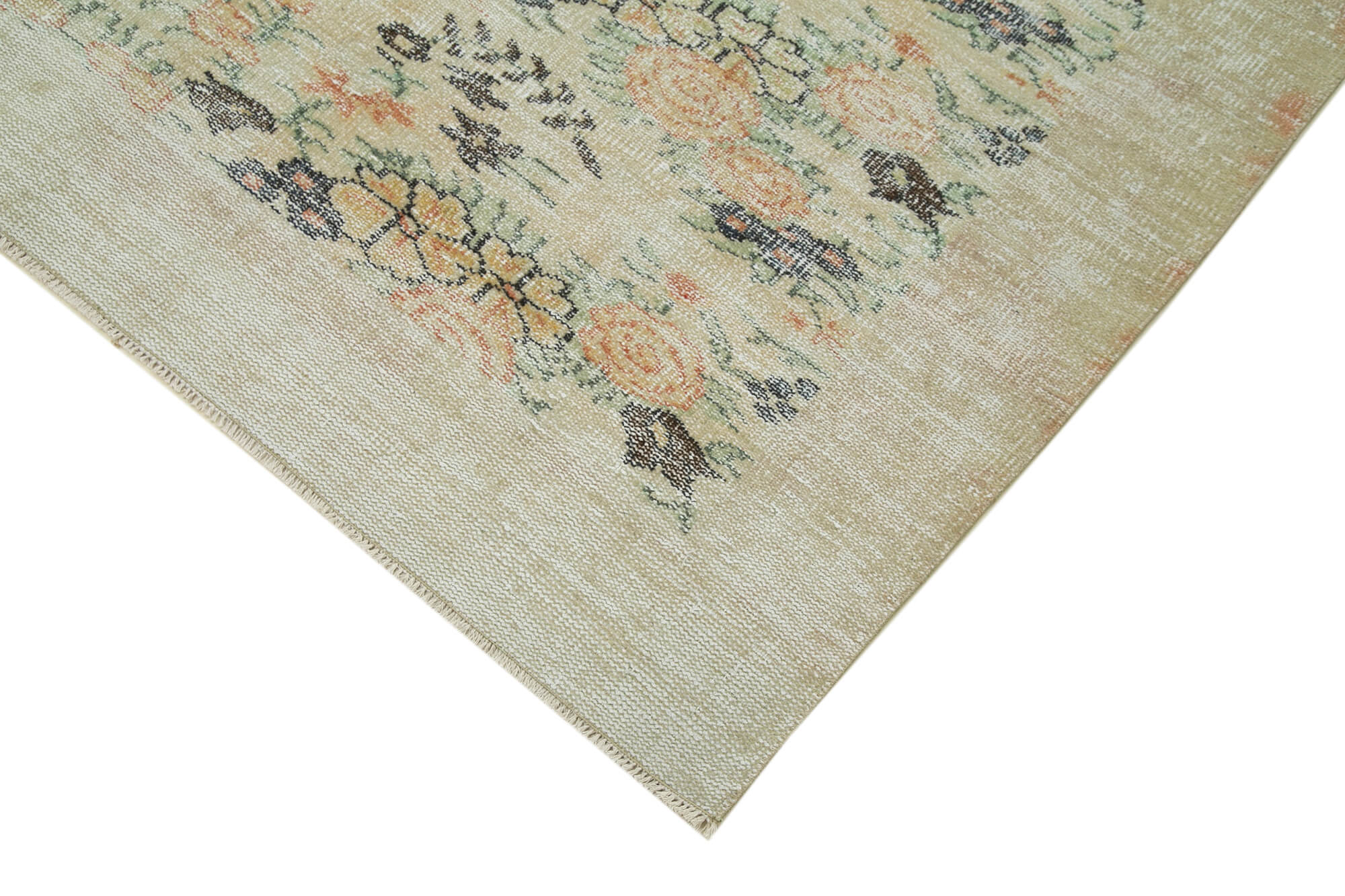 Handmade Wool Area Rug – Traditional Hand Knotted Carpet 6'3'' x 9'11'' Beige Neutral Color Rug