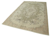 Handmade Vintage Area Rug – Wool Area Carpet, Neutral Beige Rug 6'0'' x 9'7''