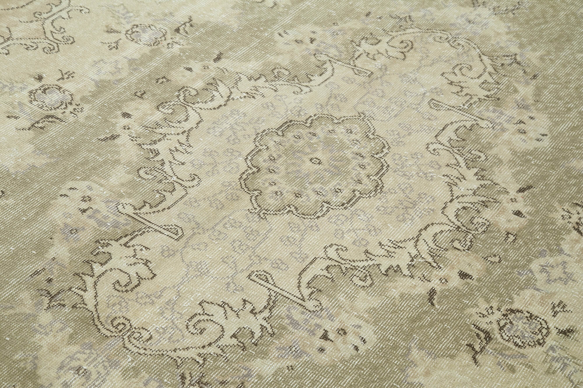 Handmade Vintage Area Rug – Wool Area Carpet, Neutral Beige Rug 6'0'' x 9'7''