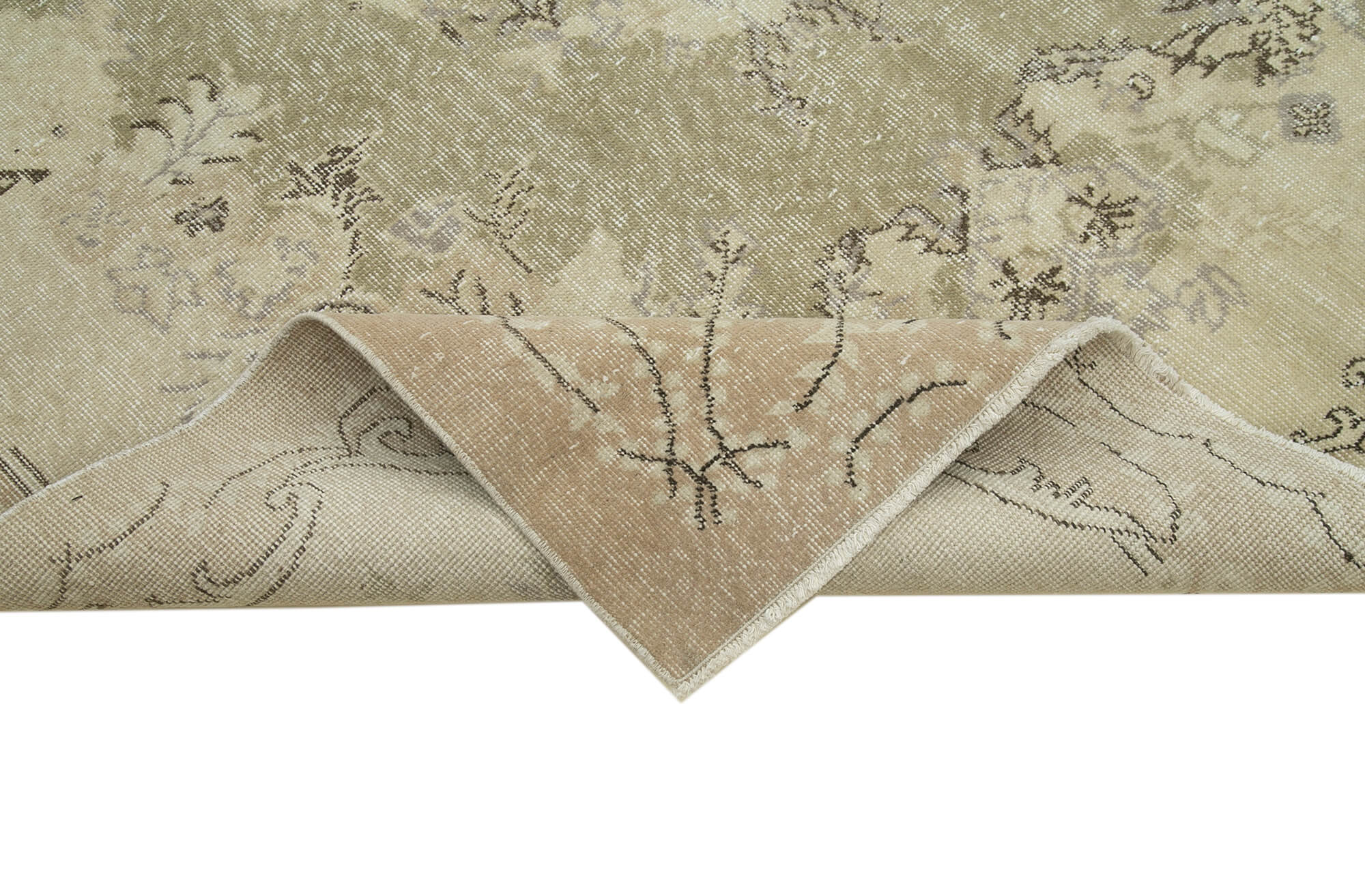 Handmade Vintage Area Rug – Wool Area Carpet, Neutral Beige Rug 6'0'' x 9'7''