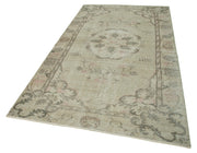 Handmade Wool Area Rug – Vintage Cotton Rug | Beige Area Carpet 5'1''x8'11''