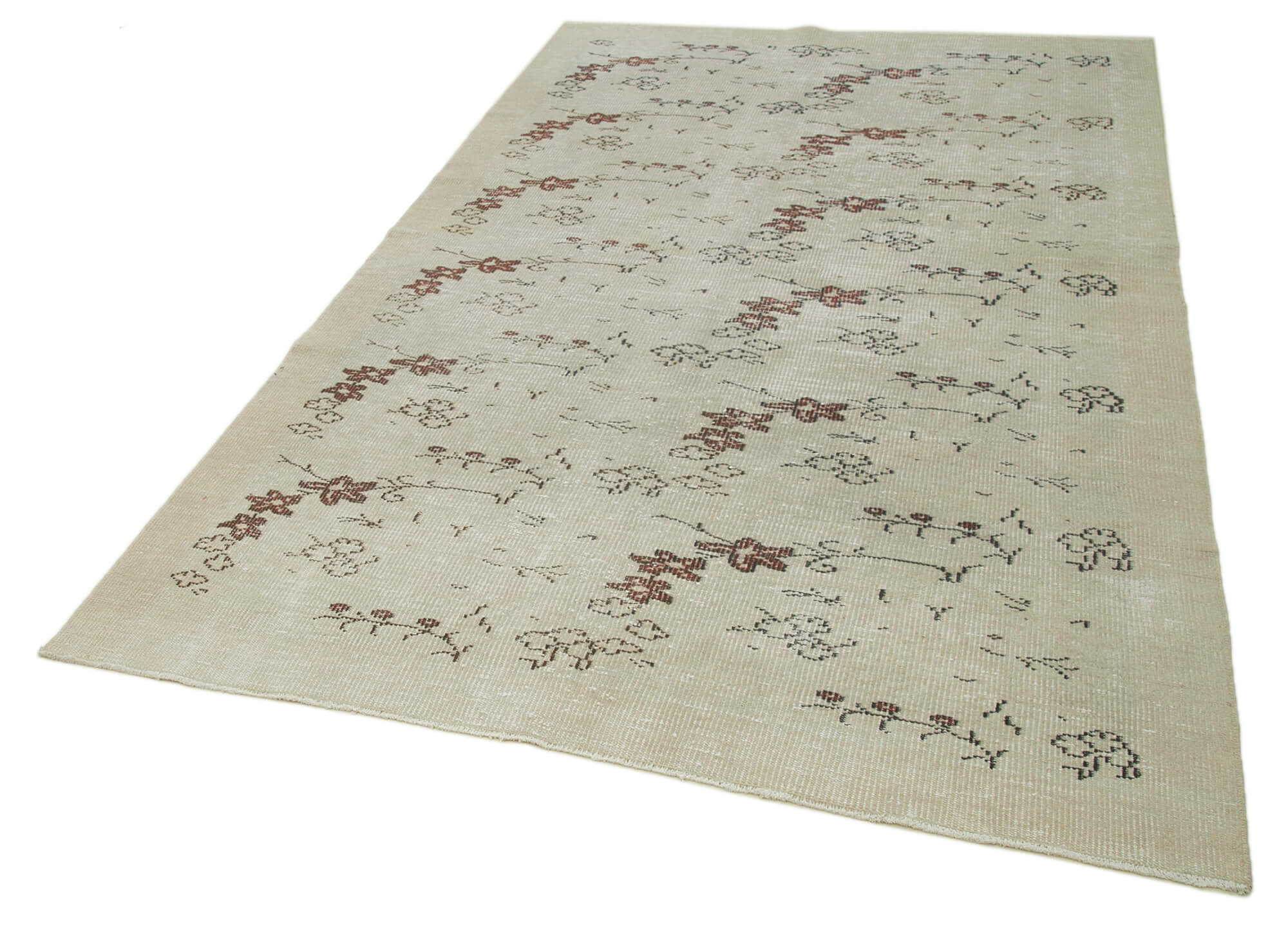 Handmade Wool Area Rug | Hand Woven Carpet, Durable Cotton Weave, Neutral Color Rug