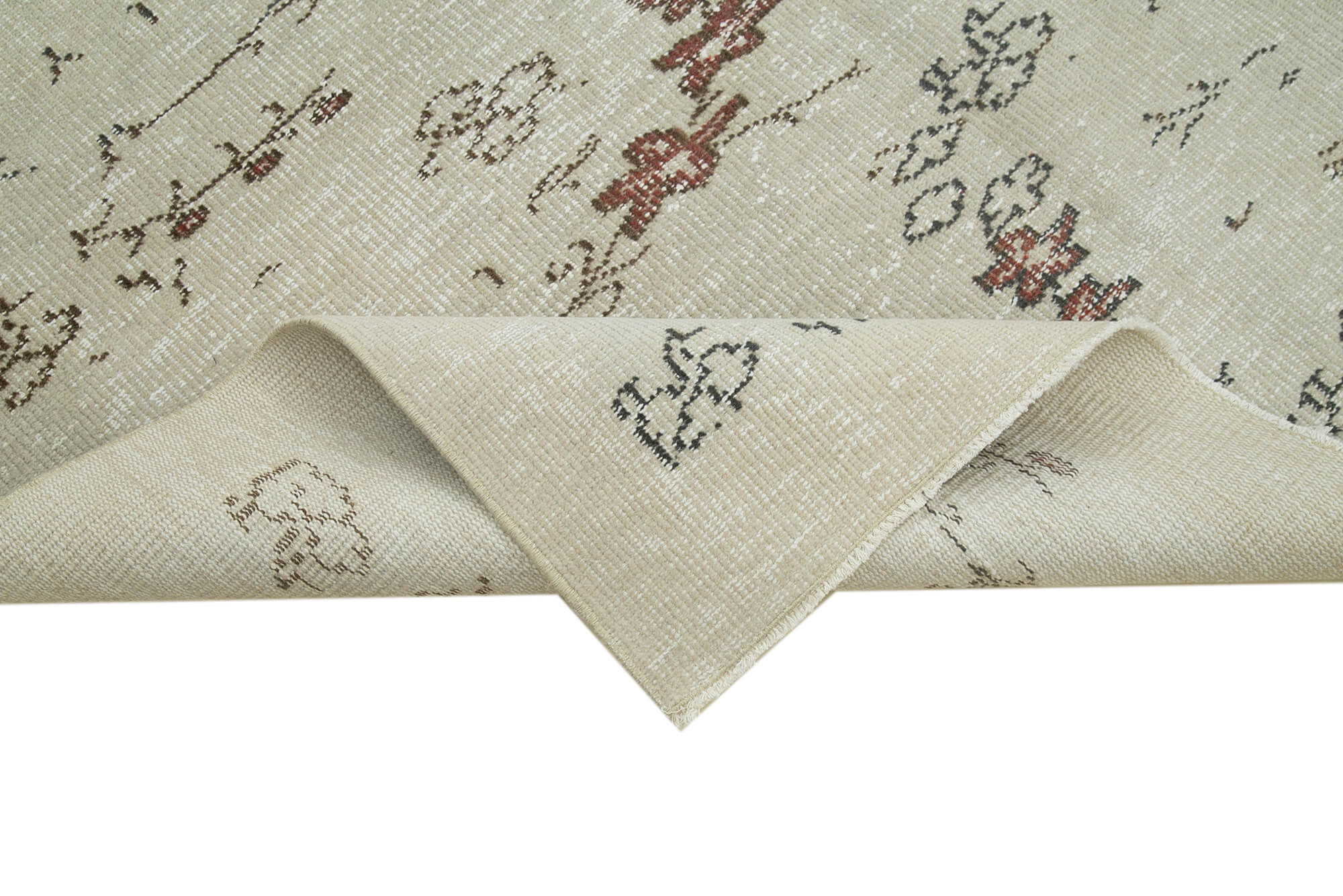 Handmade Wool Area Rug | Hand Woven Carpet, Durable Cotton Weave, Neutral Color Rug