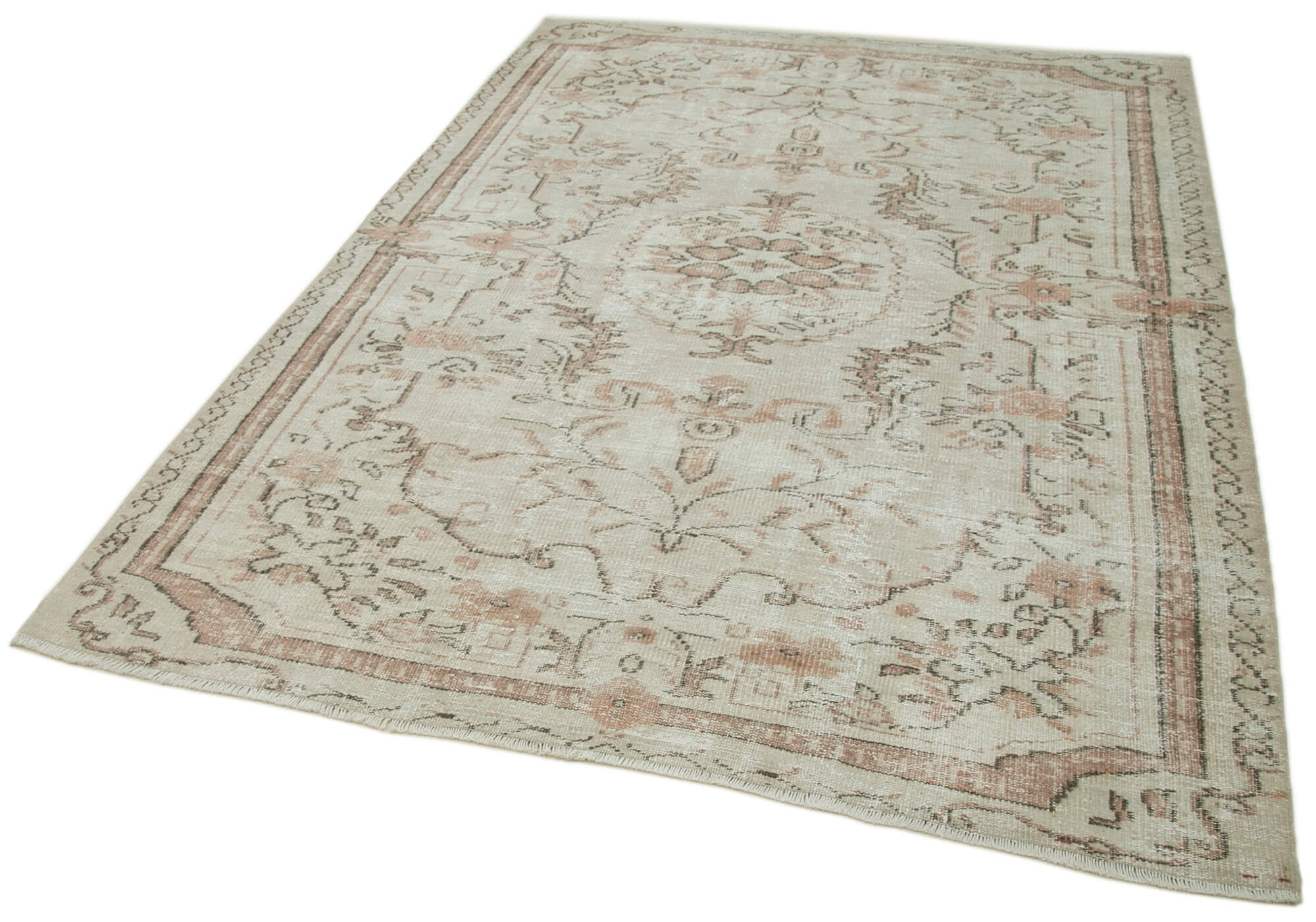 Handmade Wool Area Rug | Durable Cotton Weave, Soft Wool Floor Covering 6'0''x8'3''