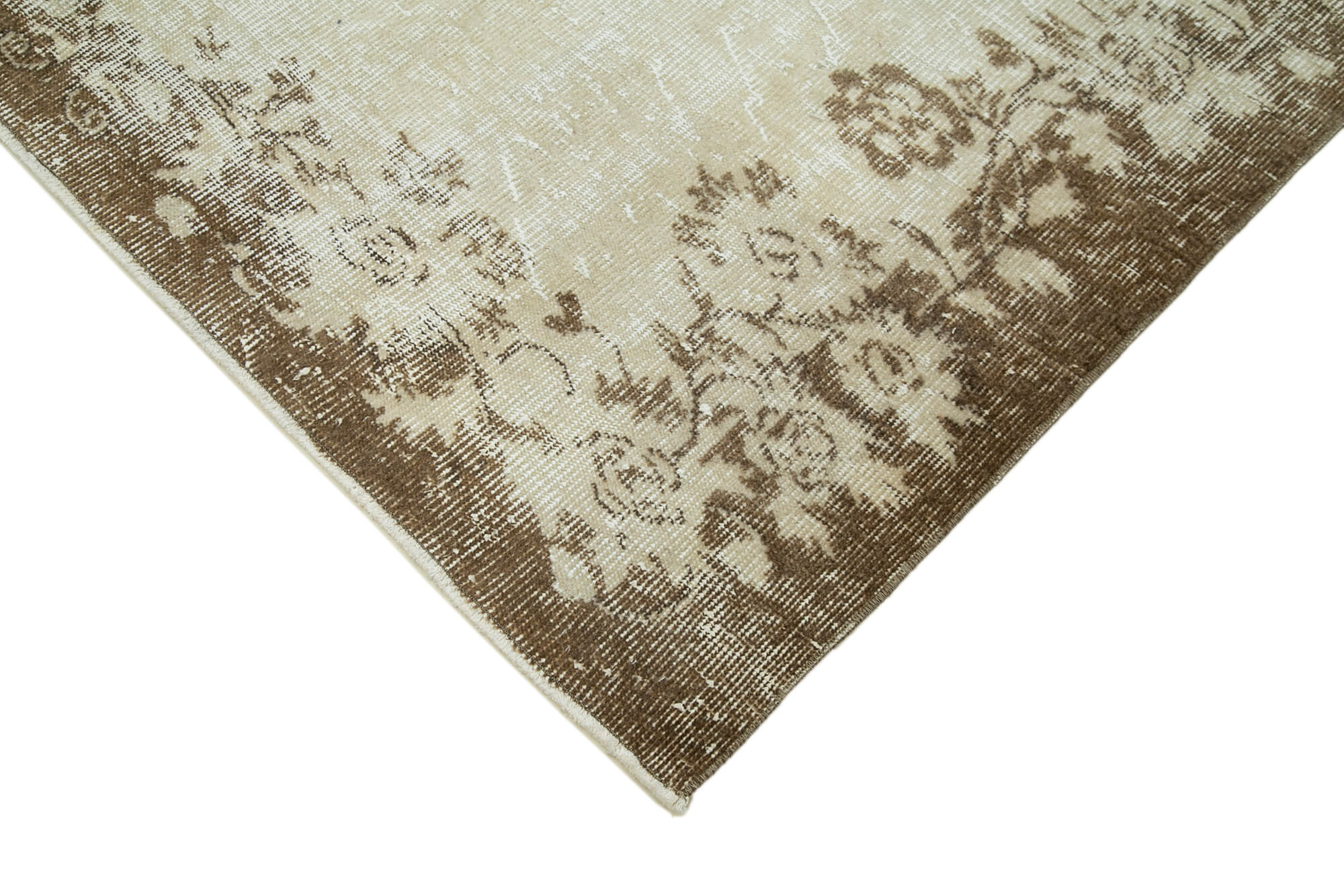 Vintage Cotton Wool Rug – Handmade Area Rug 5'7'' x 8'7'' | Turkish Hand Knotted Carpet