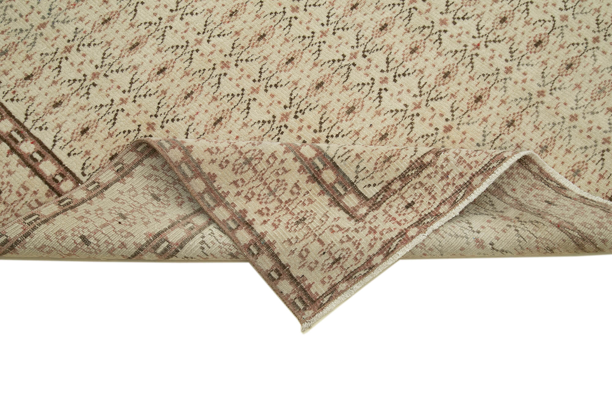 Handmade Wool Area Rug | Traditional Hand Knotted Turkish Wool Rug, Beige