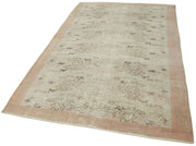 Handmade Wool Area Rug – Vintage Cotton Rug Beige 5'4''x8'5'' Classic Turkish Wool