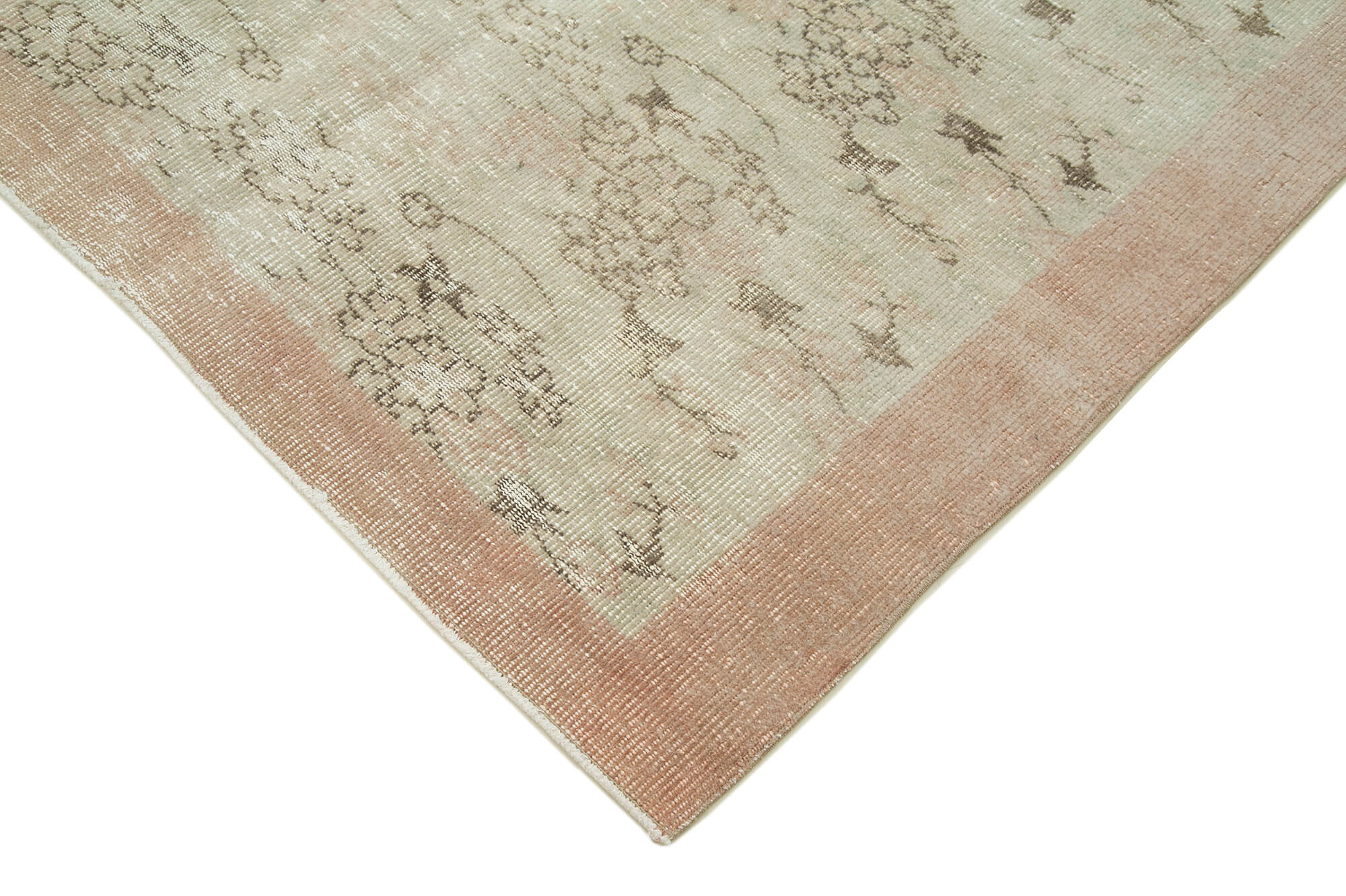 Handmade Wool Area Rug – Vintage Cotton Rug Beige 5'4''x8'5'' Classic Turkish Wool