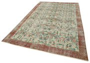 Handmade Wool Area Rug – Vintage Cotton Rug Beige 6'8'' x 10'6'' Soft Durable