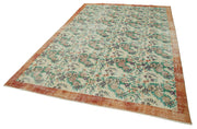 Handmade Wool Area Rug – Vintage Cotton Rug Beige 6'11'' x 10'4'' Classic Style