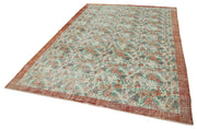 Handmade Vintage Area Rug – Beige Wool Carpet, Traditional Hand Knotted Durable Carpet 7'x10'