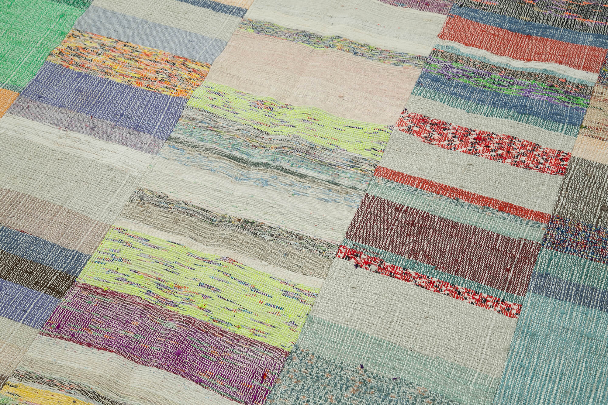 Handmade Patchwork Rug - Kirk Yama Grey Cotton Wool Area Rug 5'2" x 8'6"
