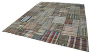 Handmade Patchwork Rug - Kirk Yama Grey Cotton Wool Area Rug 10'10''x13'5''
