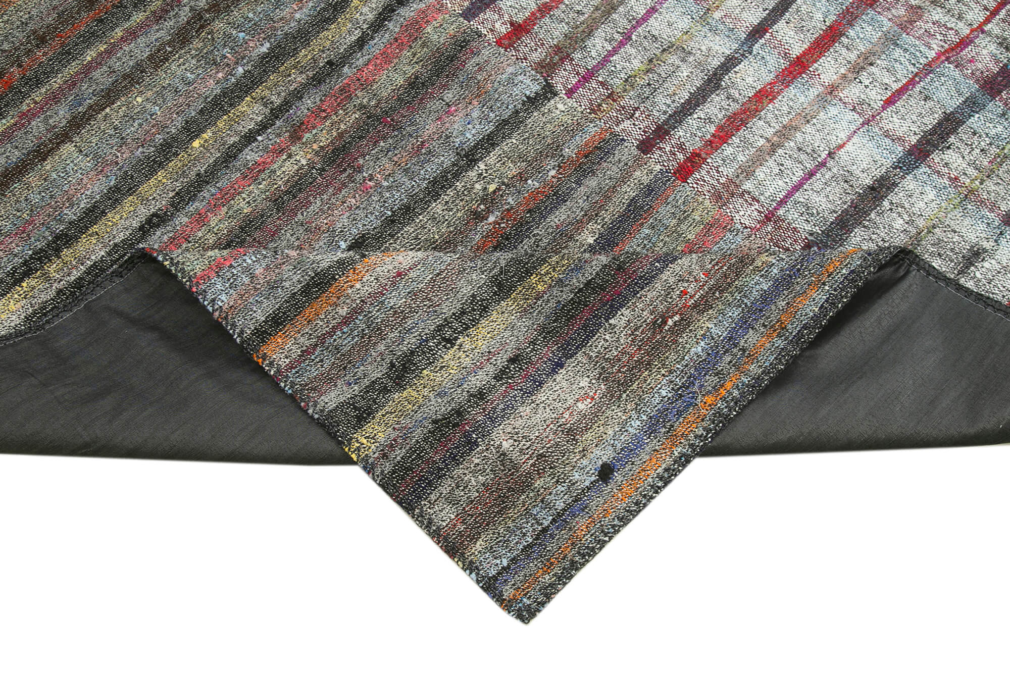 Handmade Patchwork Rug - Kirk Yama Grey Cotton Wool Area Rug 8'2''x11'10''