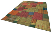 Handmade Area Rug – Kirk Yama Grey Patchwork Cotton Wool Carpet 8'2''x11'6''