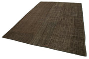 Handmade Kilim Rug - Brown Goat Hair Striped Area Rug | Durable Living Room Carpet