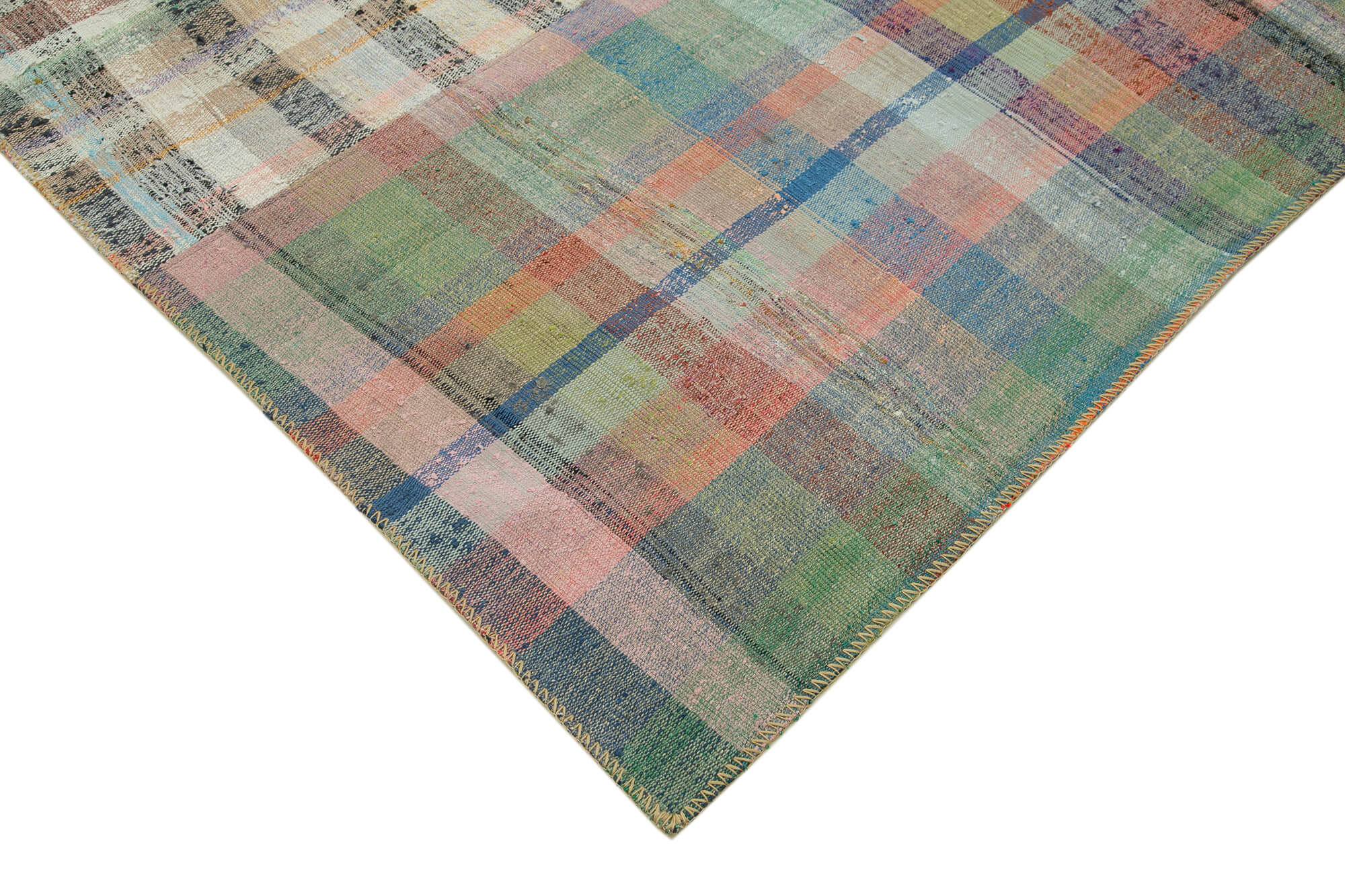 Handmade Patchwork Rug - Kirk Yama Grey Cotton Wool Area Rug 8'2''x11'9''