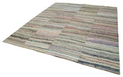 Handmade Patchwork Rug - Kirk Yama Grey Cotton Wool Area Rug 9'6''x11'3''