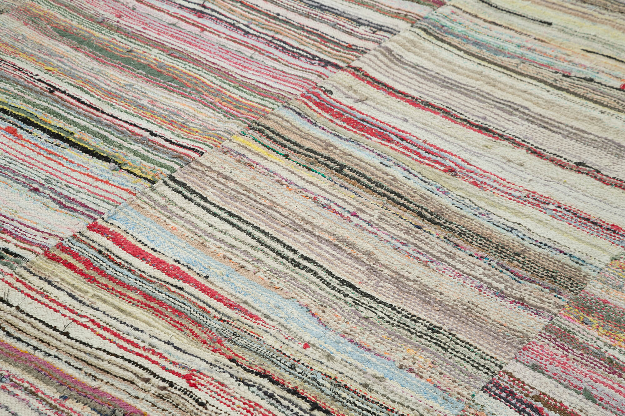 Handmade Patchwork Rug - Kirk Yama Grey Cotton Wool Area Rug 9'6''x11'3''