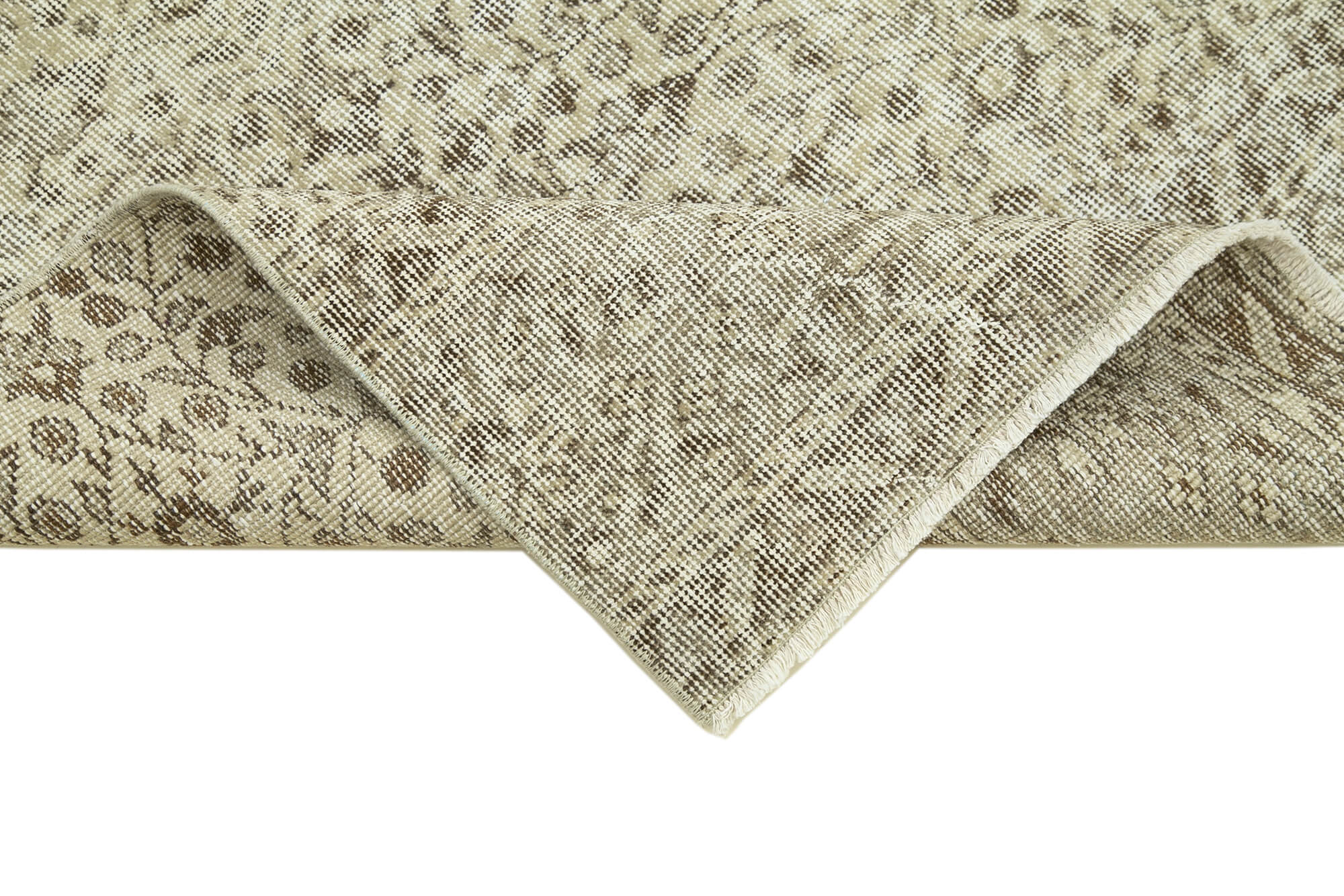 Handmade Area Rug – Overdyed Wool Carpet | Vintage Cotton Blend 2'11''x9'6''