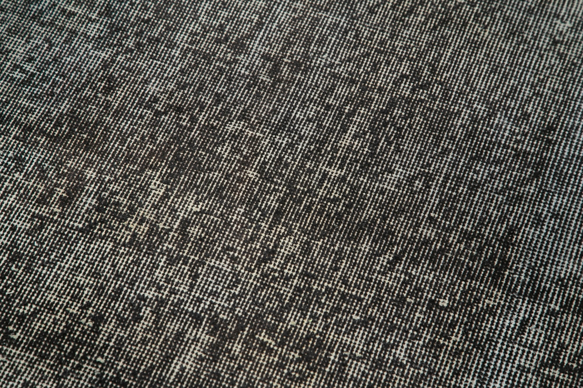 Vintage Area Rug – Handmade Wool Rug, Overdyed Black Turkish Carpet 2'10''x10'2''
