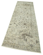 Handmade Vintage Area Rug – Overdyed Wool Rug | Neutral Beige, Soft Wool Carpet