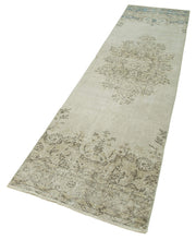 Handmade Area Rug – Overdyed Wool Carpet With Vintage Cotton Rug, Beige Neutral Color