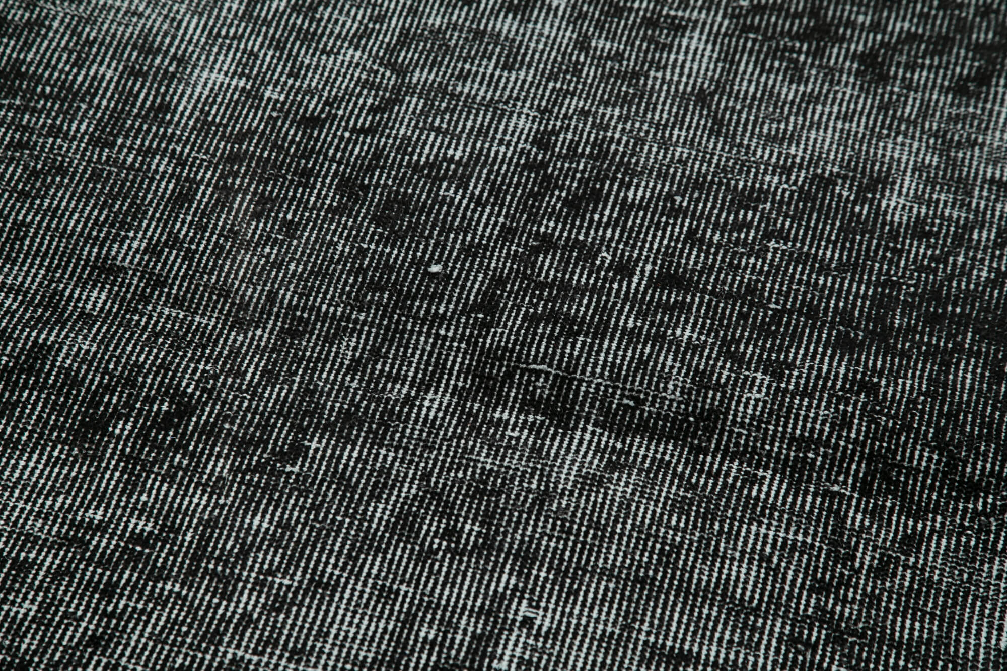 Vintage Area Rug – Handmade Wool Rug Overdyed Black Runner 2'11''x9'7''