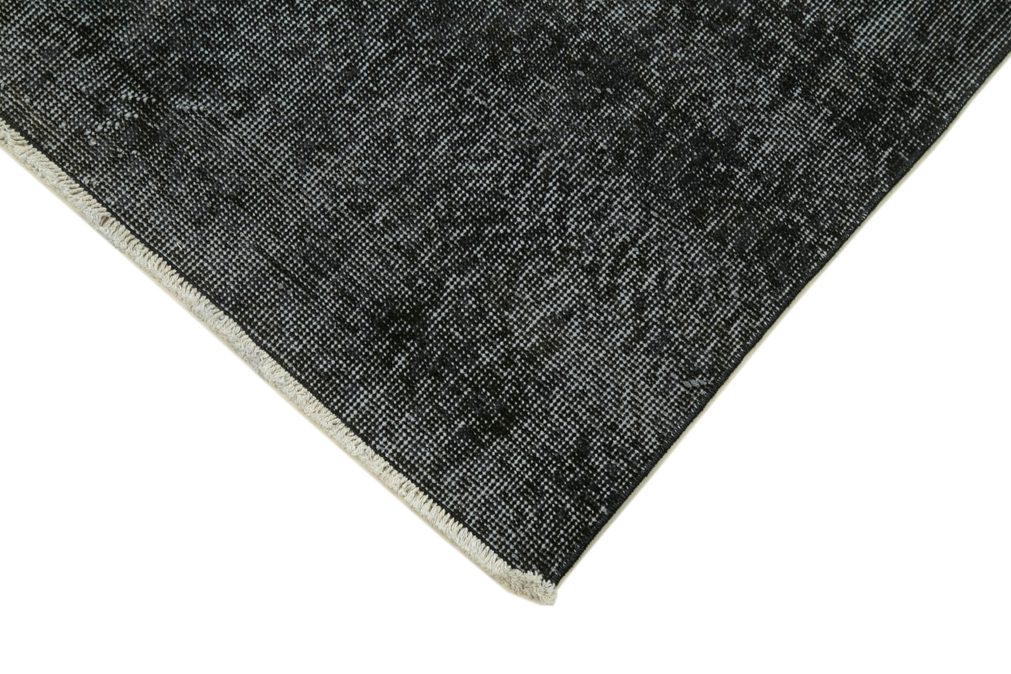 Vintage Wool Area Rug – Handwoven Turkish Handmade Rug 2'11''x10'8'' Overdyed Black