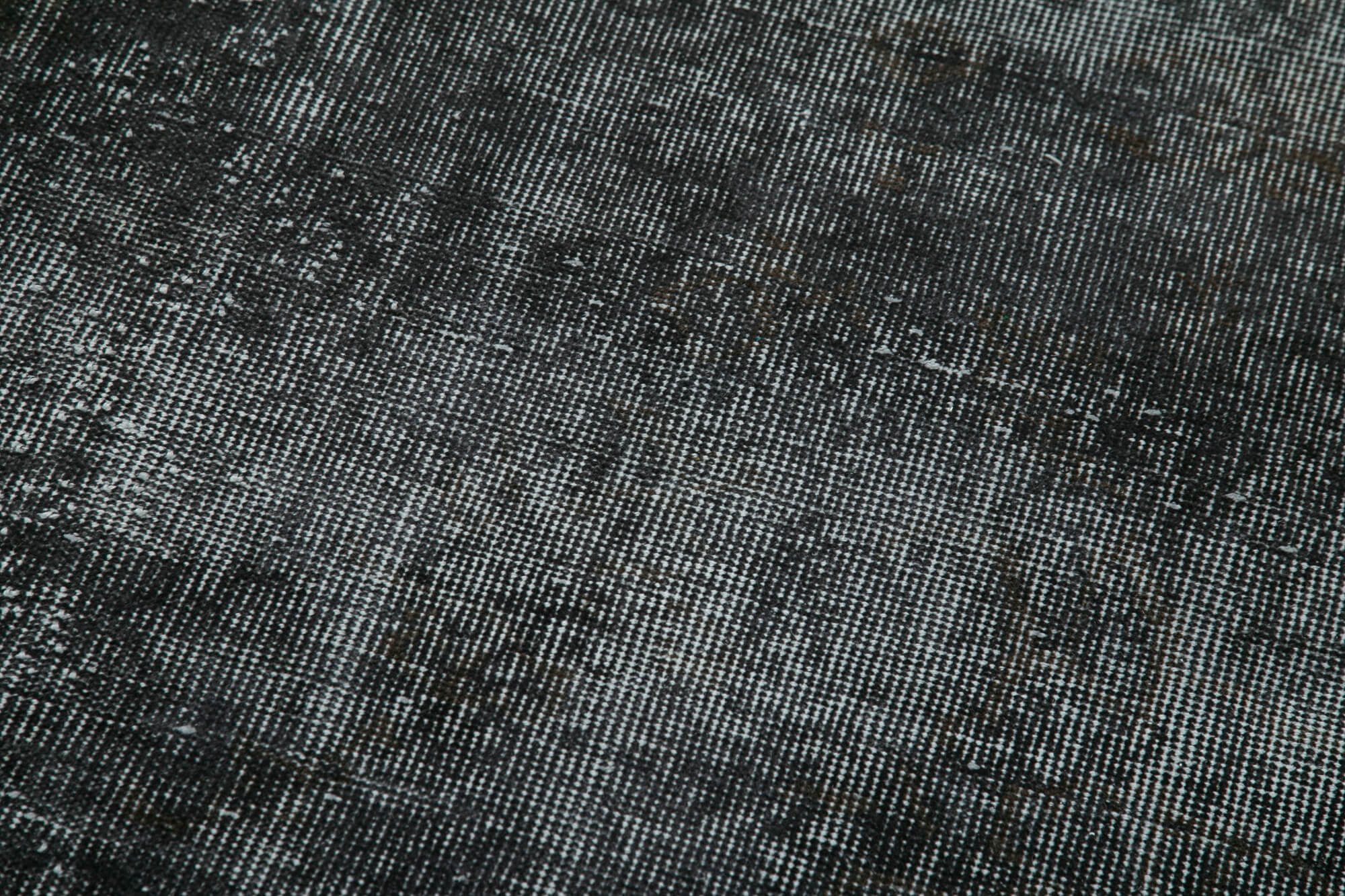 Vintage Wool Area Rug – Handwoven Turkish Handmade Rug 2'11''x10'8'' Overdyed Black