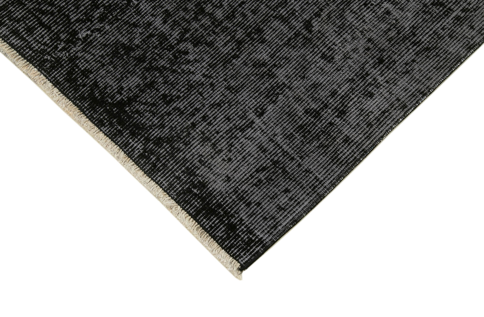 Vintage Area Rug – Handmade Wool Rug Overdyed Black Rug 2'7'' x 8'11'' | Turkish Hand Knotted