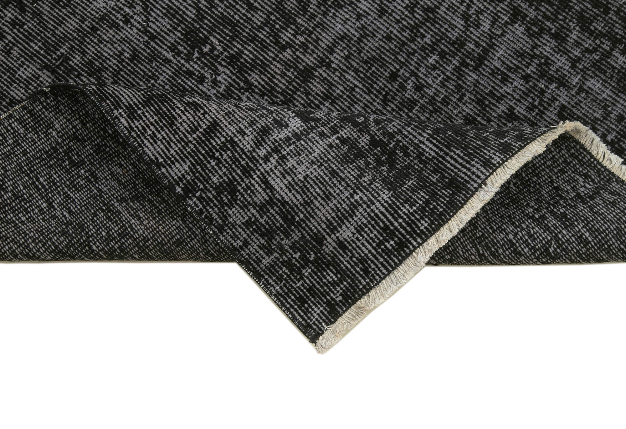 Vintage Area Rug – Handmade Wool Rug Overdyed Black Rug 2'7'' x 8'11'' | Turkish Hand Knotted