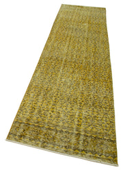 Vintage Cotton Wool Rug - Handmade Overdyed Turkish Hand Knotted Area Rug 2'7''x10'4''