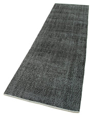 Handmade Vintage Area Rug – Overdyed Wool Rug | 2'7'' x 10'0'' Cotton Wool Carpet