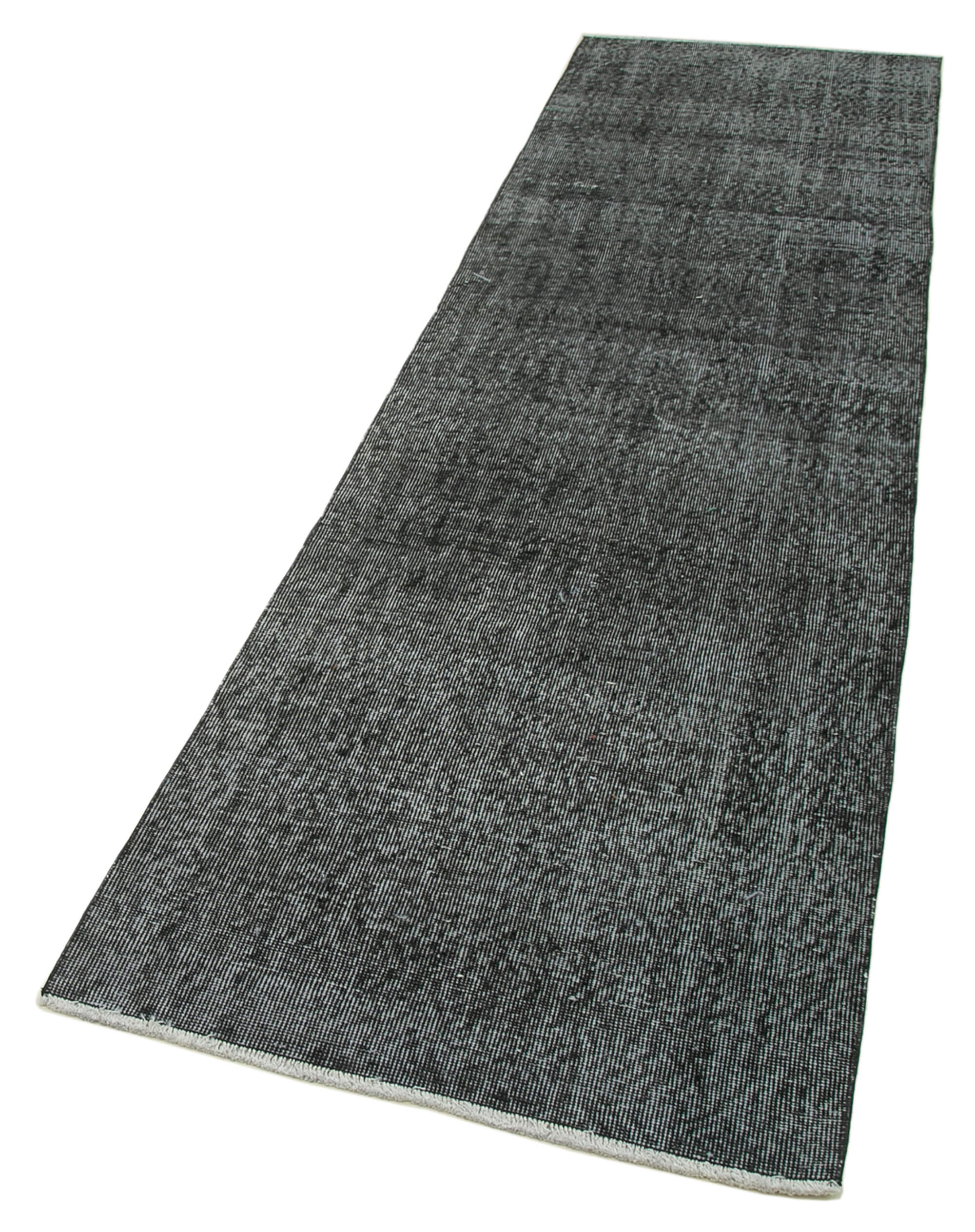 Handmade Vintage Area Rug – Overdyed Wool Rug | 2'7'' x 10'0'' Cotton Wool Carpet