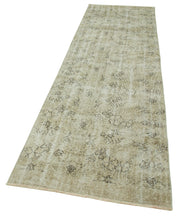 Handmade Vintage Area Rug – Overdyed Wool Rug | Soft Wool Floor Covering 3' x 10'