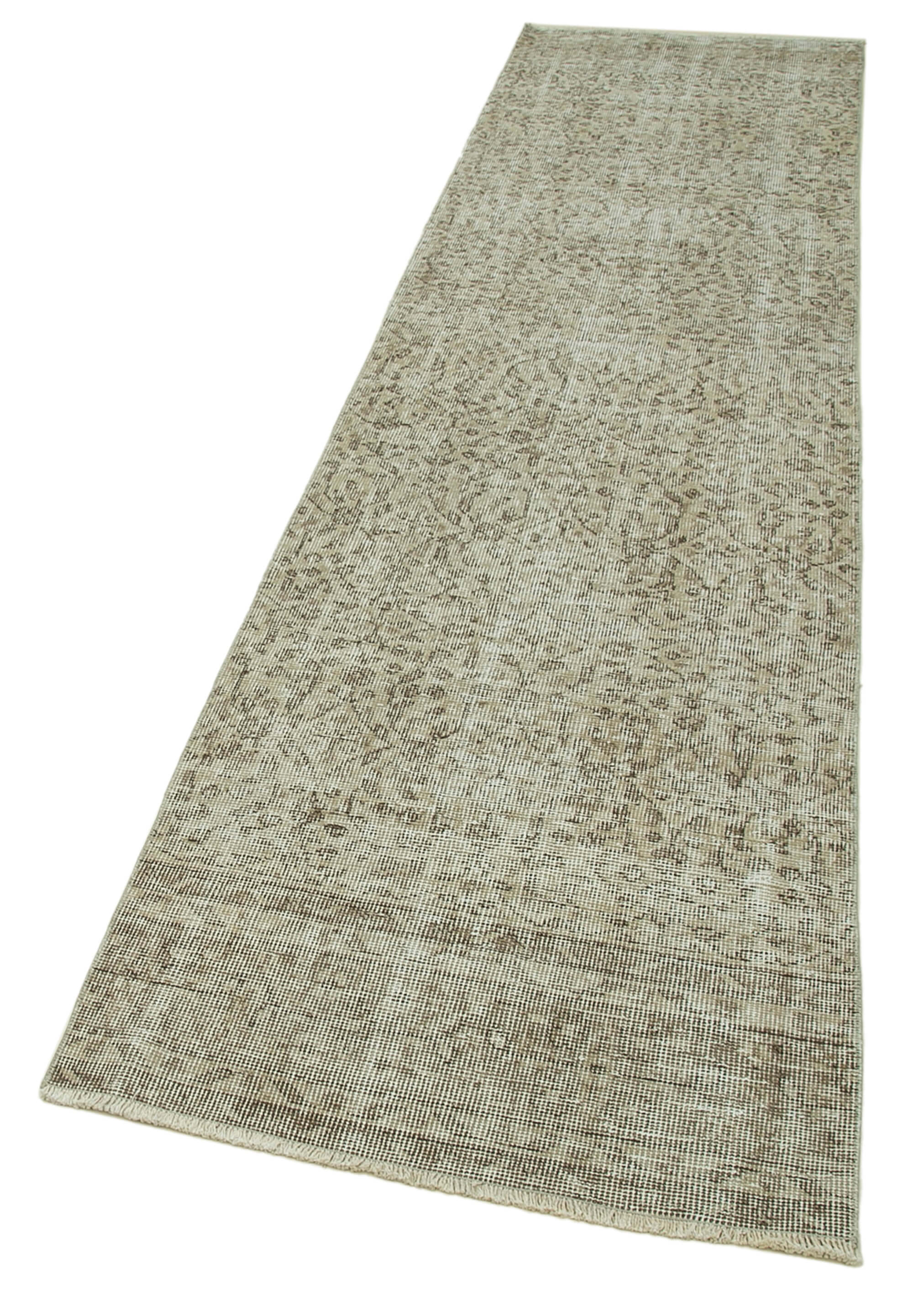 Handmade Vintage Area Rug – Overdyed Wool Rug | Turkish Hand Knotted Carpet 2'7''x10'2''